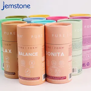 Biodegradable Food Storage Container Packaging Supplement Capsules Kraft Cardboard Paper Tube Packaging For Capsules