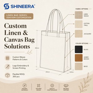Bolso Tote de Cuero y Lino de Lujo, Elegante y Premium, con Textura Natural Mixta, para Uso Diario, Oficina, Trabajo y Compras - Product Image 3