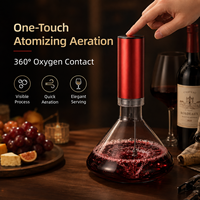 Aérateur de vin électrique intelligent 1500ML, distributeur d'aération pour vin rouge et spiritueux blanc, rechargeable, commande tactile, verseur de vin