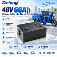 Batterie lithium-ion 48V 60Ah pour moto électrique, scooter électrique, vélo électrique, véhicule à deux roues, batterie rechargeable avec BMS