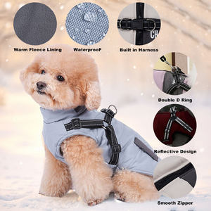 Toptan özel <span class=keywords><strong>Pet</strong></span> köpek giysileri ucuz fiyat fermuar kolsuz yastıklı kış köpek ceket <span class=keywords><strong>Pet</strong></span> köpek aşağı ceketler giysileri - Product Image 2