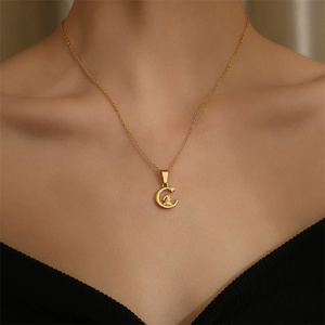 Nouveautés Personnalisé Petite Amie Cadeau Tempérament <span class=keywords><strong>Zodiaque</strong></span> Lapin Étoile Lune Jade Lapin Pendentif Dames Niche Design Collier - Product Image 5