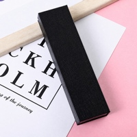 Boîte cadeau en papier pour stylo, fermeture magnétique, ruban noir, insert en velours, boîte d'emballage rectangulaire pour stylo, vente en gros