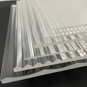 Enseigne de Printemps polystyrène <span class=keywords><strong>plexiglas</strong></span> Mini Opale Ribbed Wider White Stripe Feuilles acryliques décoratives cannelées en forme d'arc - Product Image 3