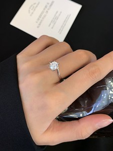 Hotsale romantico oro 18K 1ct Moissanite anello di diamanti anello di fidanzamento anello di nozze gioielli per le donne - Product Image 5