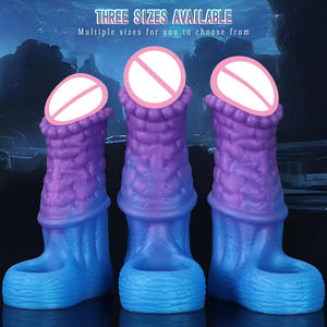 Funda para Dildo con Diseño Degradado y Huecos, con Nudos de Masaje, Engrosada y Alargada, para Control de Eyaculación Masculina - Product Image 2