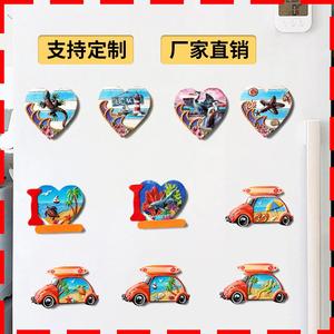 Imanes de Resina 3D con Tema Oceánico, Forma de Corazón, Paquete de Varias Piezas, Recuerdos de Diseño Costero - Product Image 5