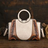 Tas Tangan Kulit PU Retro Modis - Tas Selempang Kasual Bermotif Bunga untuk Wanita, Tas Selempang untuk Penggunaan Sehari-hari