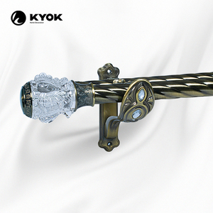 Giá đỡ treo trần hình ảnh Dubai Trung Quốc sản xuất Phúc Sơn rèm cửa trang trí giá rẻ thanh rèm đôi đánh bóng - Product Image 4