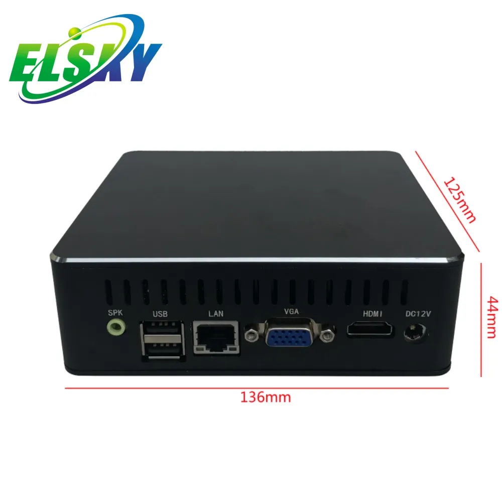 ELSKY nano pc Pocket celeron linux N67 Dual Cores 7th Processor With LAN DDR4 up to32G M.2 SSD