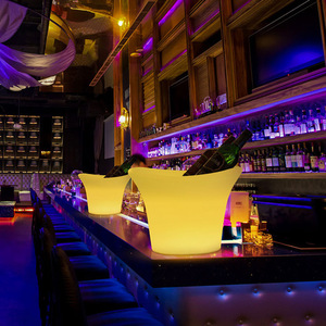 Seau à glace avec lumière LED, refroidisseur à glace éclairé par LED, refroidisseur à vin avec 16 couleurs changeantes, seau à glace pour boîte de nuit, bar, fête - Product Image 3