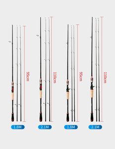 SNEDA – <span class=keywords><strong>canne</strong></span> à pêche au leurre en Fiber de carbone 30T M/ML à Double pointe 1.8M 2.1M 2.4M - Product Image 6