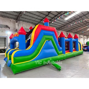 Circuito de Barriles Inflables Comerciales para Juegos de <span class=keywords><strong>Nerf</strong></span> con Tobogán para Niños, Alquiler para Parques Infantiles al Aire Libre - Product Image 3