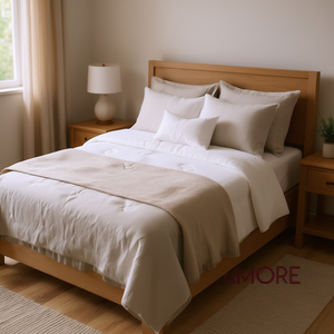 Juego de Edredón Doble Amore, Diseño de Corazones en Algodón, Tamaño Matrimonial, Estilo Clásico, Ropa de Cama para Toda Temporada - Product Image 2