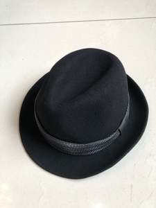 Chapeau Fedora classique R104 en feutre 100% laine pour homme - Chapeau de fête style jazz, utilisable en toutes saisons - Product Image 6