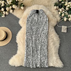 รอยัลซิสเตอร์สวมกระโปรงอินสตาแกรมสำหรับผู้หญิงกระโปรงยาวเต็มตัวพร้อมเข็มขัดทรงสลิมฟิต - Product Image 6