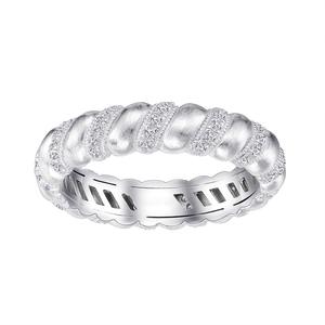 Bague vintage en argent pur S925 pour femmes, torsadée, avec incrustation de dentelle, haut de gamme, tendance de niche, personnalisée, luxe léger - Product Image 5