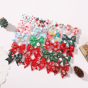 Grosir Natal & pesta pita kain kartun buaya klip rambut busur klip untuk balita perempuan bayi anak-anak remaja - Product Image 4