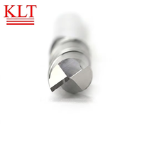 Fraise carrée à deux dents KLT haute performance en carbure monobloc pour aluminium, finition sans copeaux, fraisage à 45°