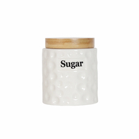 Ensemble de pots en céramique pour thé, café, sucre, avec couvercles en bois, boîte de rangement pour épices, pot à épices en céramique