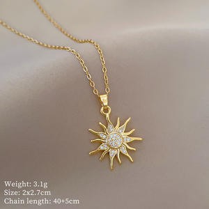 Caliente nuevo chapado en oro colgante collar Unisex joyería enlace cadena moda personalidad Internet celebridad - Product Image 4