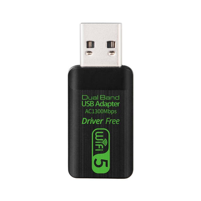 Driver-free External USB Wireless Network Card Router Wi-Fi Signal PC Receiver 5 GHz Dual-Band Gigabit 1300 Mbps in Stock