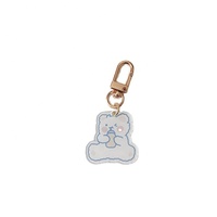 Corée Ins Style mignon dessin animé étui pour écouteurs pendentif chaîne personnalisé imprimé acrylique mousqueton porte-clés tendance de la mode