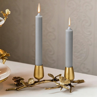 Centre de table et décoration en métal minimaliste en forme de tronc d'arbre avec libellule, pour bougies et compositions florales