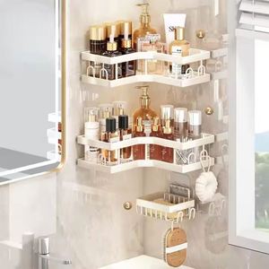 5-Pack <b>Bathroom</b> Shower Caddy Adhesive Metal Bath Shower Organizer Shelves Rack Storage Organization with Soap Holder - Product Image 6