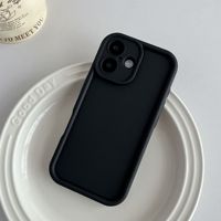 Pour 16 Pro & 15 Pro Max Noir & Blanc Solides Vert Rouge Coque de Protection Souple Épaisse en TPU Compatible 5G Antichoc