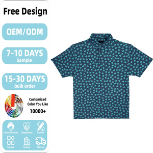 Polo de golf à imprimé dégradé 2025 |   Résistant aux plis 100% polyester Grande taille |   Haut de performance de luxe pour homme, prix de gros - Product Image 1