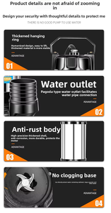 1.8 Kilowatt Iron Stainless Steel Submersible High Flow Cement Slurry Pump for <strong>Fish</strong> Pond Silt Removal Sand Pumping Sewage - Product Image 4