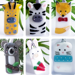 เครื่องประดับแก้วสุนัขจิ้งจอกแบบหลอมขนาด6.7x3.5ซม. ตัวจับแสงอาทิตย์ทำด้วยมือแก้วสีตกแบบสั่งทำสำหรับเป็นของขวัญคริสต์มาส - Product Image 6