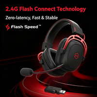 Casque de jeu sans fil HECATE G5 2.4G, 3 modes, son surround 7.1, haut-parleur de 53 mm, microphone à réduction de bruit, casque pour PC