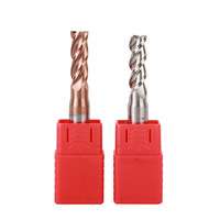 Fraise à queue carrée en carbure monobloc de 12 mm à 4 dents, revêtement TiSiN, HRC55, longueur 36 mm, pour acier allié, fraise CNC