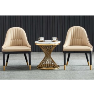 Home Furniture Round Stainless Steel Side <strong>Table</strong> White Marble Sofa <strong>Corner</strong> <strong>Table</strong> for Living Room - Product Image 5