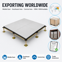 Plancher technique surélevé pour salle de contrôle, en sulfate de calcium antistatique, PVC 600x600x32mm, sur pieds, OEM ODM Importateur SENMAI