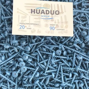 Tornillo de bolsillo con revestimiento azul Cabeza de arandela de ranura cuadrada Cabeza cilíndrica Carretera Óxido Tornillo azul zafiro - Product Image 4