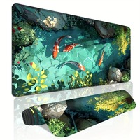 Koi Fish Belle Artistique Élégant Élégant PC Gaming Tapis De Souris Gamer Tapis Teclado Pad Tapis Ordinateur Portable Bureau Tapis 900X400
