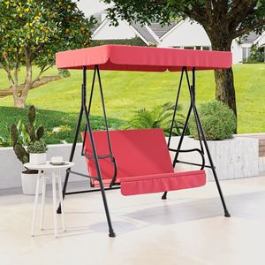 Hamaca Doble Moderna <span class=keywords><strong>de</strong></span> Hierro para Exteriores con Toldo, para Patio, Villa y Jardín, Muebles <span class=keywords><strong>de</strong></span> Exterior - Product Image 4