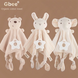 Vente en gros de serviette confort pour bébé en coton biologique, serviette bave pour bébé, hochet pour sucette, poupée nouveau-né, couverture pour bébé Poupée réconfortante - Product Image 3
