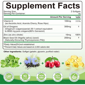 Cápsulas de Aceite de Semilla Negra y Orégano con Fórmula Herbal 100% Natural OEM/ODM para Apoyo Inmunológico en Adultos, Bajo en Carbohidratos, Empaque Personalizado - Product Image 6