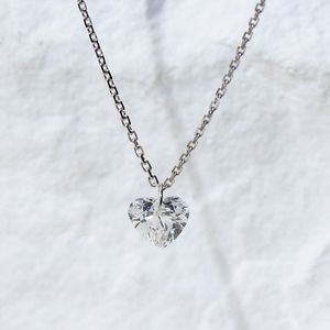 Listo para enviar MSN-956 Collar de diamantes de laboratorio redondos de 1 quilate en oro blanco de 9 quilates, collar de diamantes de laboratorio a la moda. - Product Image 5