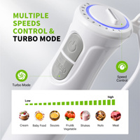 Mixeur plongeant 850W Mixeur à main électrique portable Mixeur à bâton Fouet à œufs Bécher de mélange Hachoir alimentaire sans BPA Mixeur 5 en 1