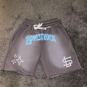 Pantalones Cortos Unisex <span class=keywords><strong>de</strong></span> Forro Polar con Logotipo Personalizado OEM, Estilo Urbano, Nueva Tendencia, Corte Holgado, Bordados, Antiarrugas, Ecológicos para Hombre - Product Image 3