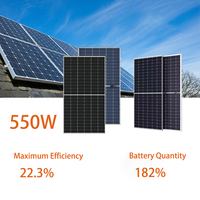 Panneau solaire bifacial canadien 550W Solar Planet Panneau solaire en stock à demi-cellules mono perc haute efficacité de type N