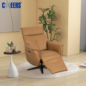 Sillón Reclinable de Cuero MANWAH CHEERS, Giratorio y Ajustable para Sala de Estar, Modelo EU-UK70535M, Sillón Deslizante Reclinable EU-UK70535M EU-UK70535 - Product Image 1
