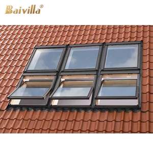 <span class=keywords><strong>Lucernari</strong></span> in vetro Float laminato in alluminio moderno <span class=keywords><strong>per</strong></span> il controllo remoto impermeabile della finestra sul tetto Smart lucernario su misura - Product Image 2