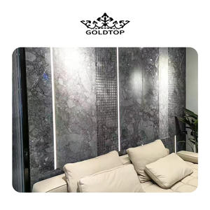 Losas Grandes de Mármol Azul Gris RITZ Pulido de Lujo Goldtop para Pisos Modernos de Villas y Paredes Impermeables - Product Image 2