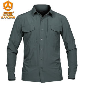 Camicia tattica sportiva all'aperto asciugatura rapida vestiti elastici per gli uomini Casual Workwear <span class=keywords><strong>Safari</strong></span> camicie produttore di <span class=keywords><strong>abbigliamento</strong></span> all'ingrosso - Product Image 3
